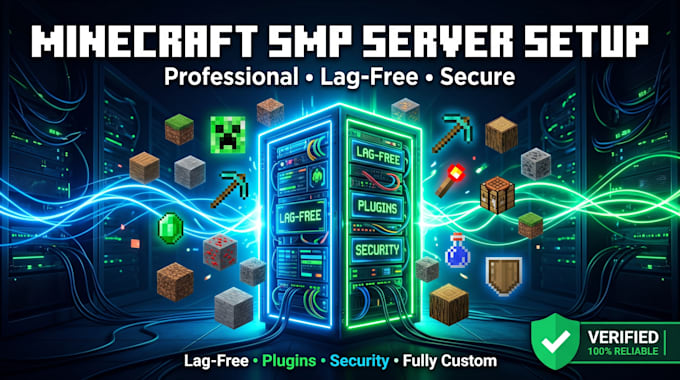 set up a lafree minecraft smp server with plugins optimization and security