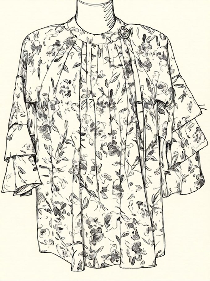 professional fashion sketches and tech packs