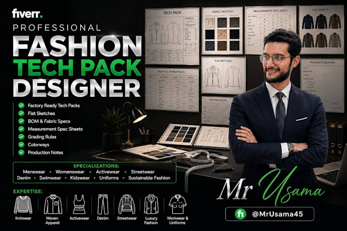 create fashion tech pack and clothing tech pack