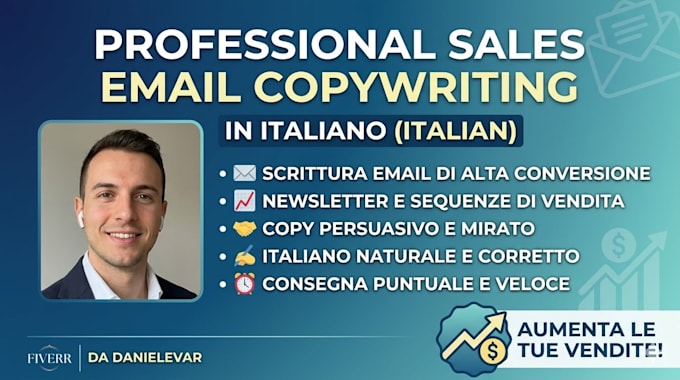 write professional high converting sales emails in italian