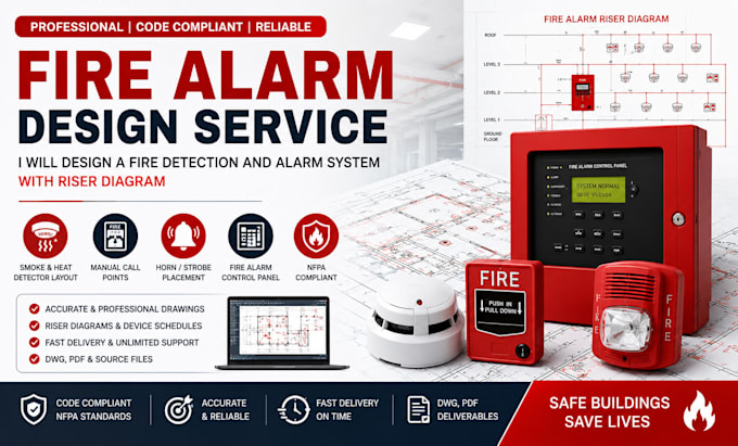design fire protection system and fire alarm system