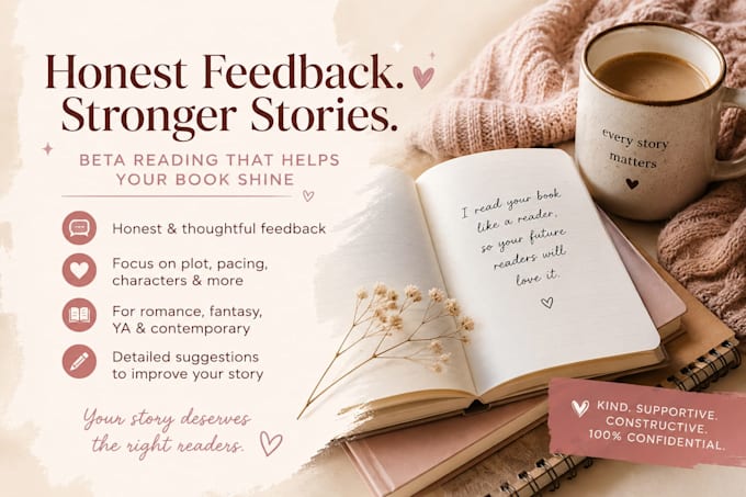 beta read your romance or suspense novel