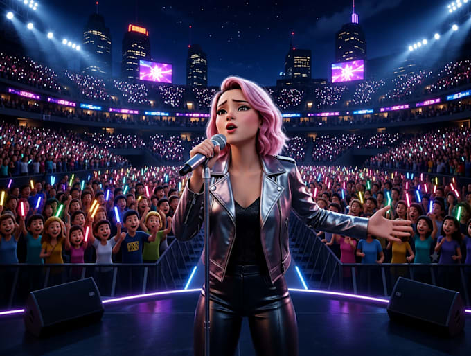 create a 3d music video, music visualizer, and animated teaser