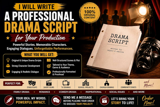write a script for your drama production