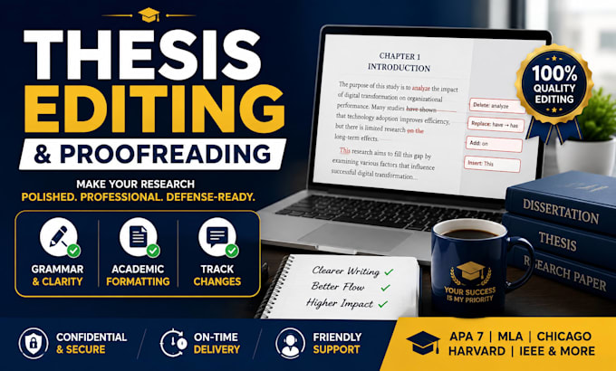 edit and proofread your thesis or dissertation in apa 7 style