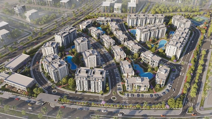 turn 2d to 3d community landscape,housing development, streetscape,cgi rendering