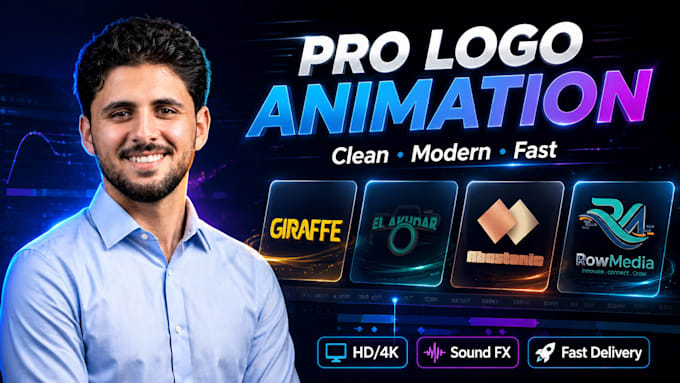 create custom 2d logo animation or youtube intro video