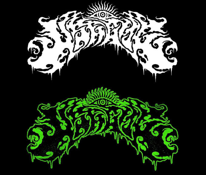design a psychedelic and heavy stoner metal logo