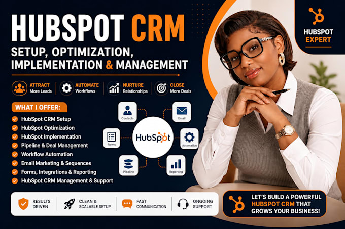 do hubspot CRM setup, optimization, implementation and management