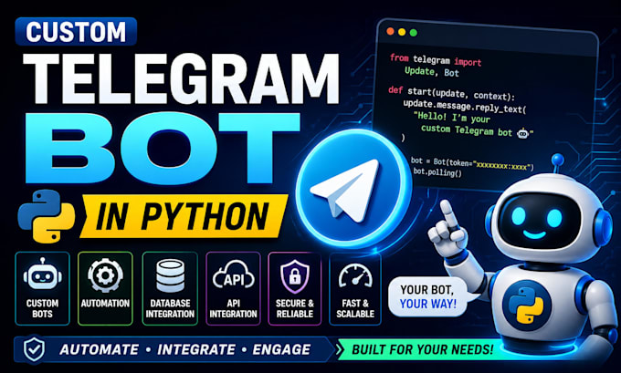 create a custom telegram bot in python