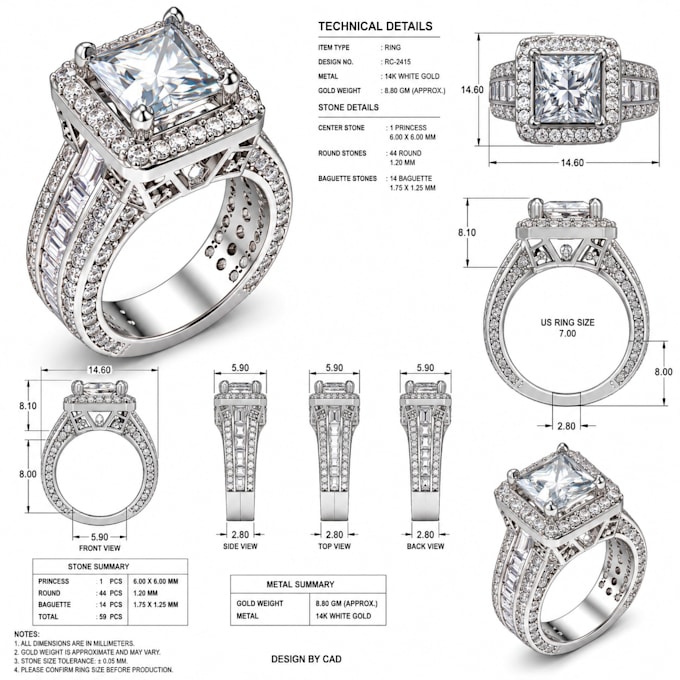 do rhinestone jewelry cad model, ring stone setting and manufacturing file