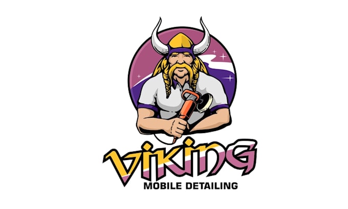 design high quality viking mobile detailing logo