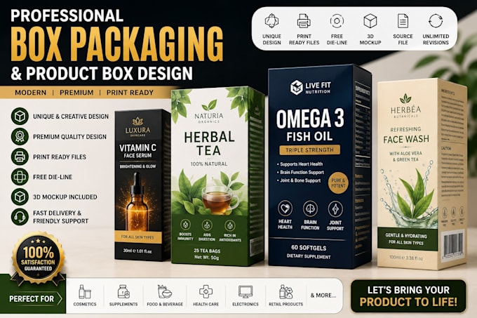 design professional box packaging and product box design
