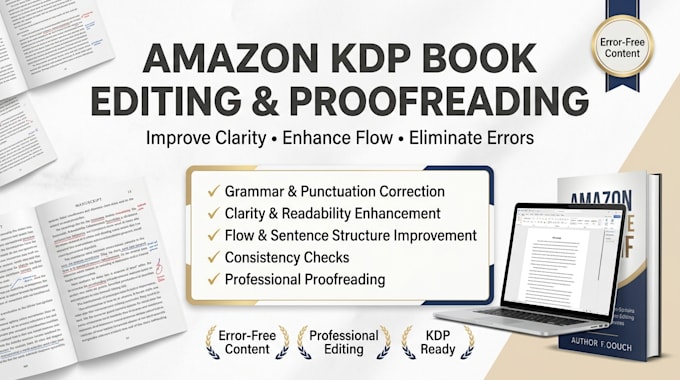 professionally edit and proofread your book for clarity flow and readability