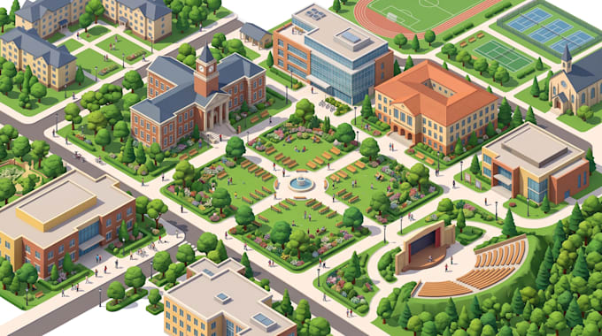 do business location map, office map, vector map, school map and custom map
