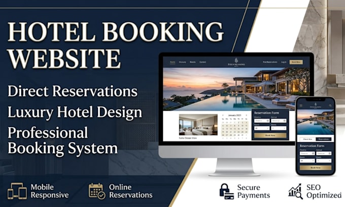 hotel booking website and airbnb website with direct reservations