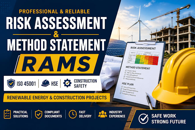 prepare professional risk assessment and method statement