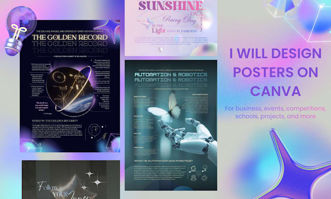 design a professional and eye catching canva poster