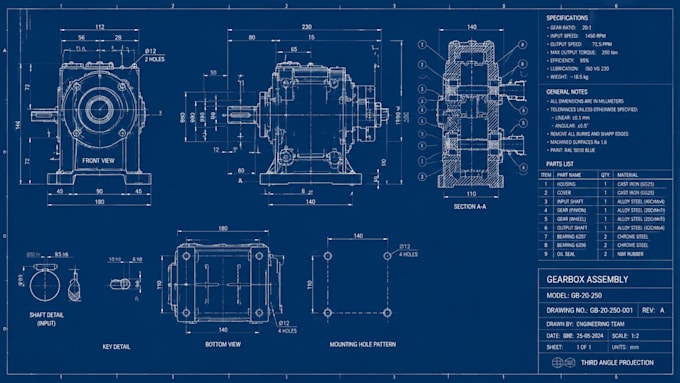 Architectural blueprint drafting 2d floor plans autocad house plan ...