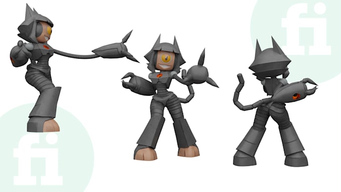 design and model custom 3d game characters