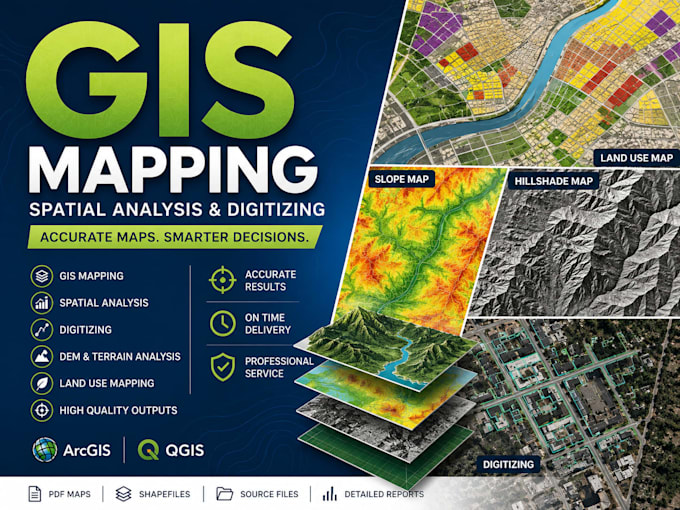 create gis maps perform spatial analysis and digitize data
