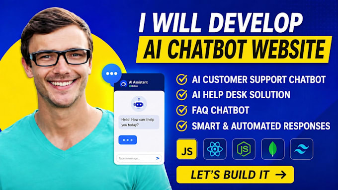 develop ai chatbot website ai customer support chatbot ai help desk faq