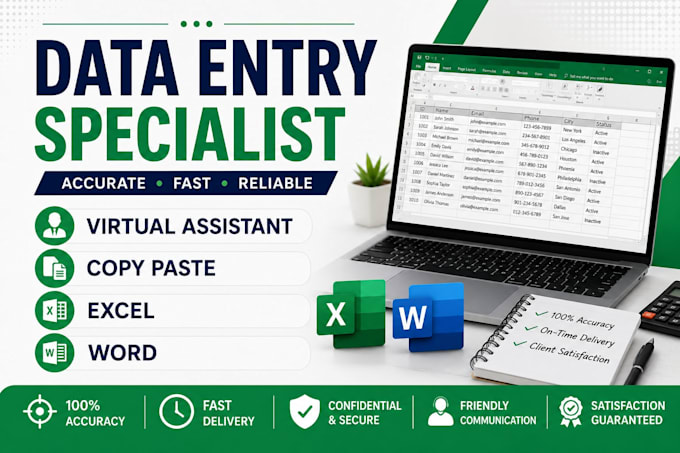 do data entry, copy paste, PDF to word data entry