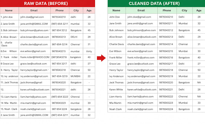 do excel data formatting and data cleaning