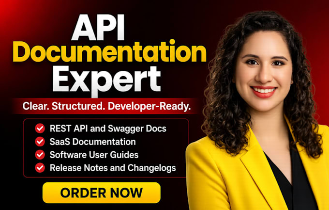 write professional API documentation, swagger docs, and saas user guides