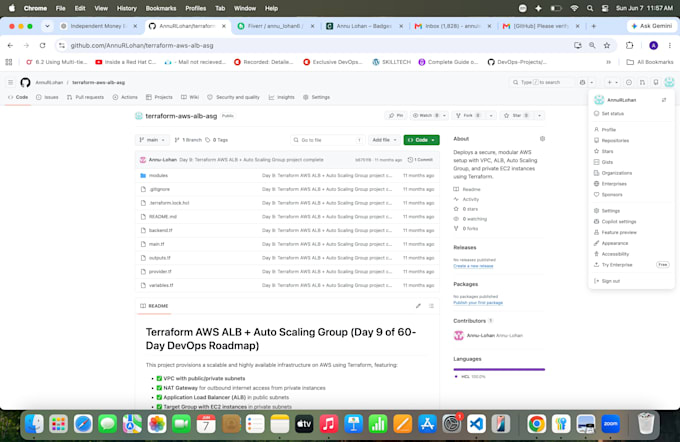 deploy AWS infrastructure using terraform iac
