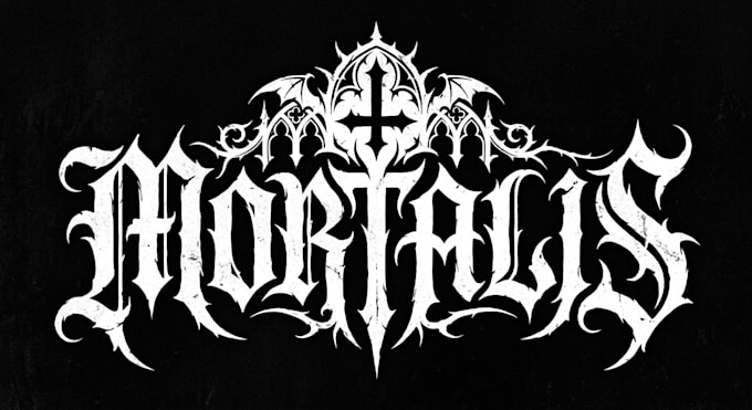 design a professional and detailed gothic metal logo