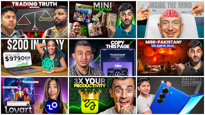 design high CTR youtube thumbnails