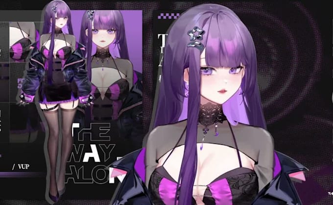 design and rig nsfw vtuber, live2d model, 2d vtuber model, anime vtuber model