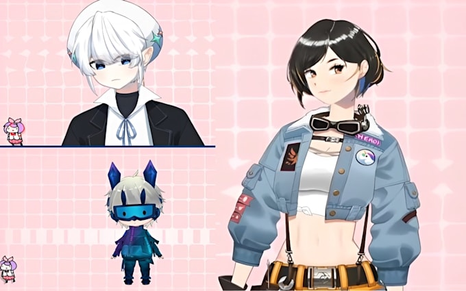 create custom vtuber avatar, vrm avatar and vtuber rigging for vtube studio