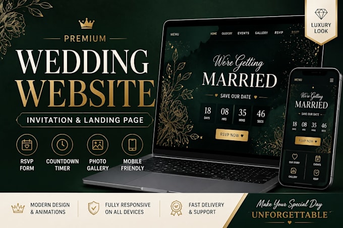 design a custom wedding invitation website