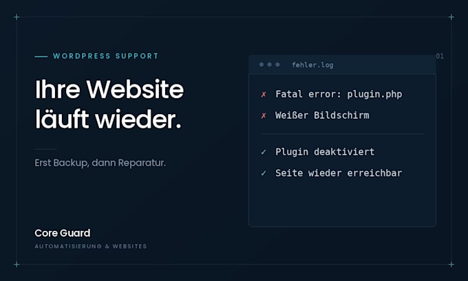 fix your wordpress error and bring your website back online