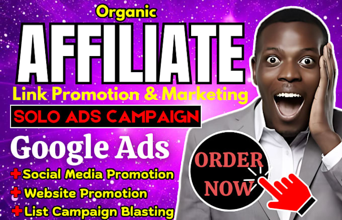do affiliate link promotion, solo ads campaign, google ads, website marketing