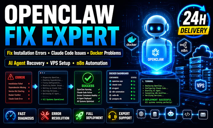 fix openclaw setup issue, claude code error, vps deployment fix, trading bot fix