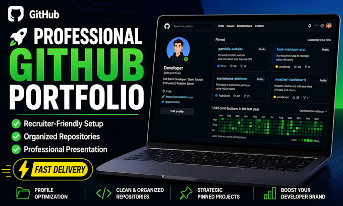 build a professional github portfolio that attracts recruiters