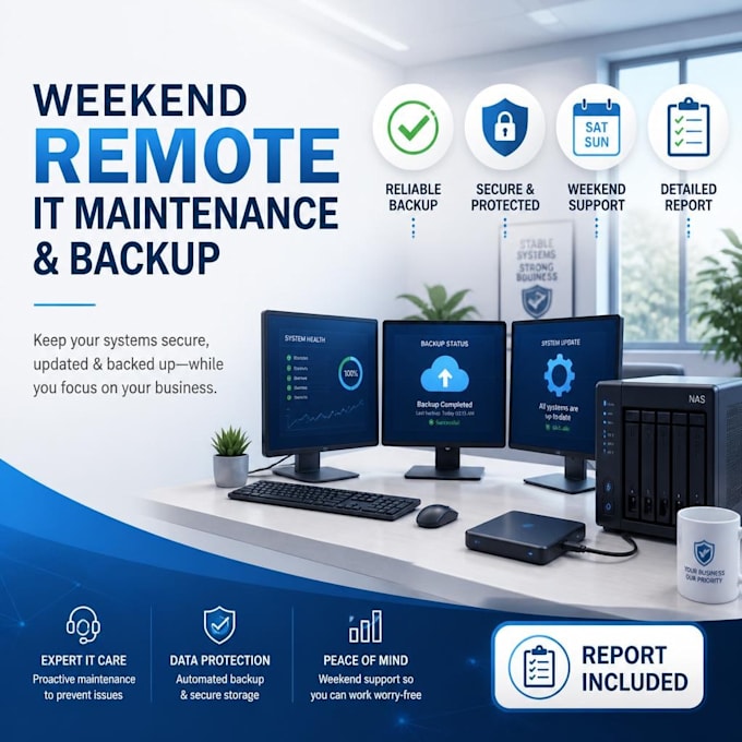 be your remote IT support 4 weekend computer or server infrastructure with docs