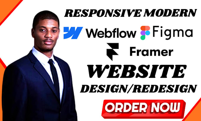 design redesign and develop modern responsive webflow website and framer site