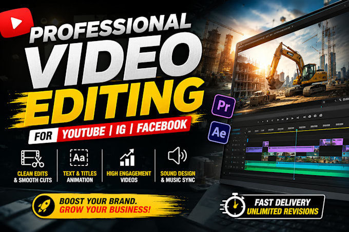professionally edit your youtube video and video editing ads