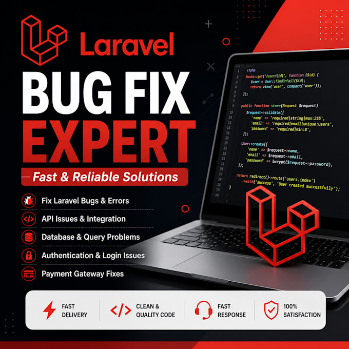 fix laravel bugs, API issues and database errors