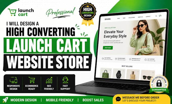 build a responsive launch cart online store design