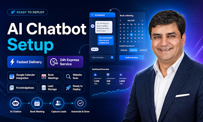 setup ai chatbot with a booking system calendar and knowledge base