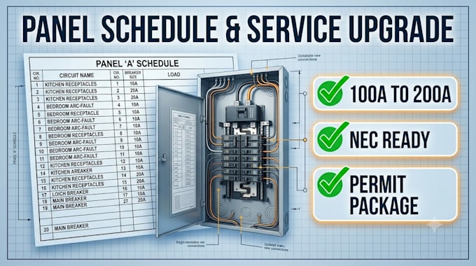 create electrical panel schedules