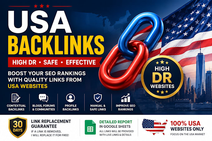 build USA backlinks on high DR websites