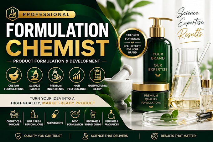 be your formulation chemist for product formulation and development