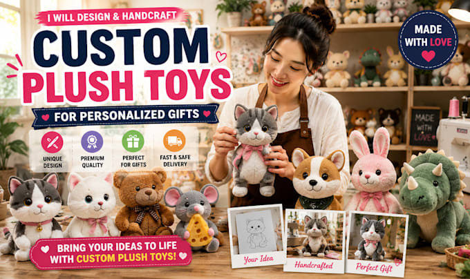 create custom plush toys and personalized stuffed animals for gifts