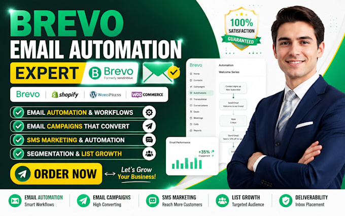 setup brevo email automation workflows campaigns and SMS flows